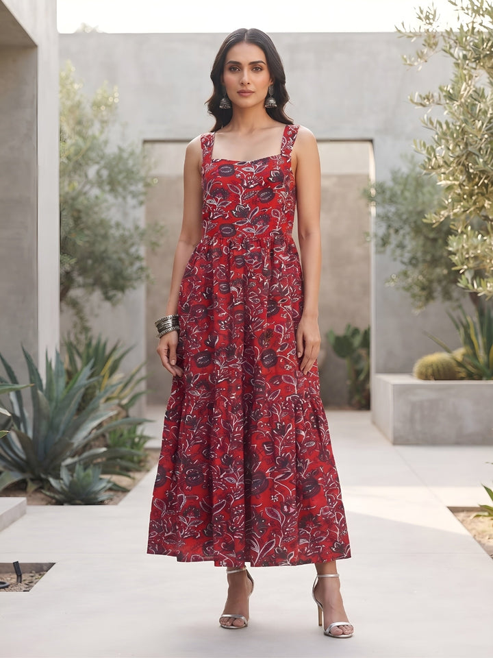 Floral Printed Stylish Dress