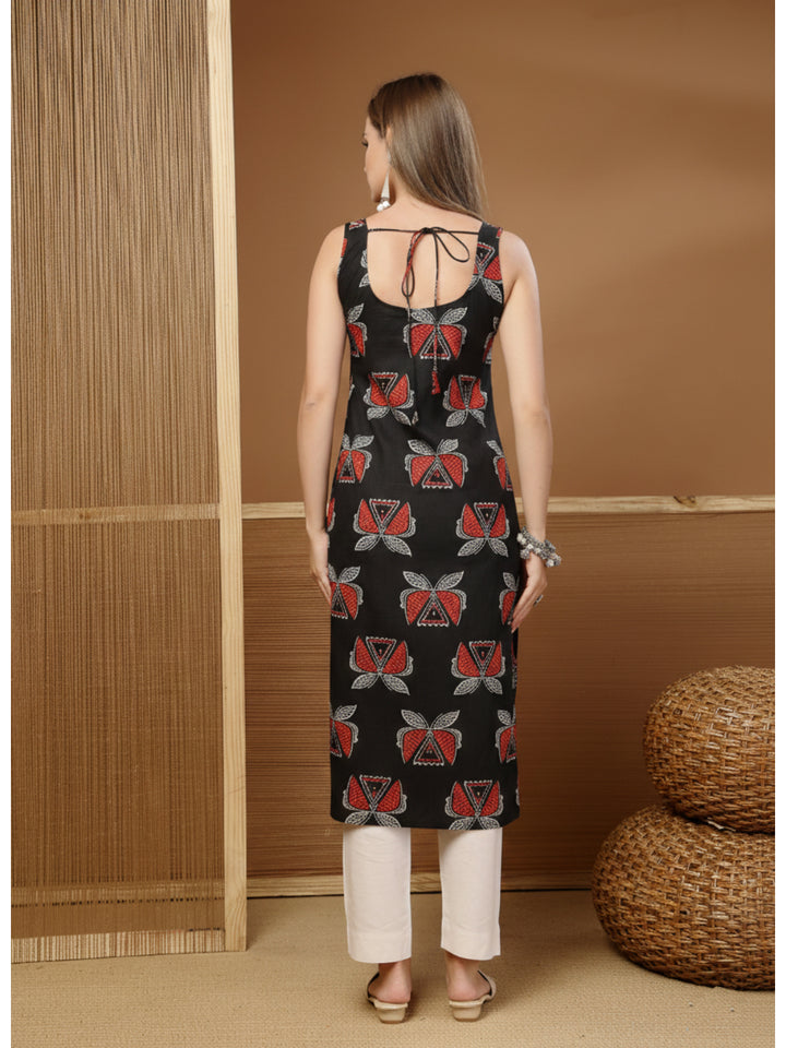 Block Printed Cotton Straight Kurta