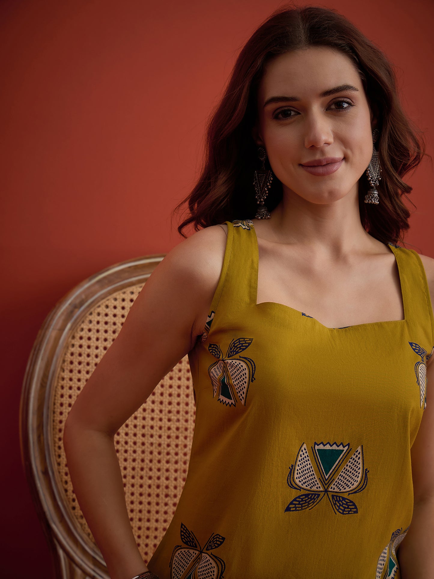 Block Printed Cotton Straight Kurta