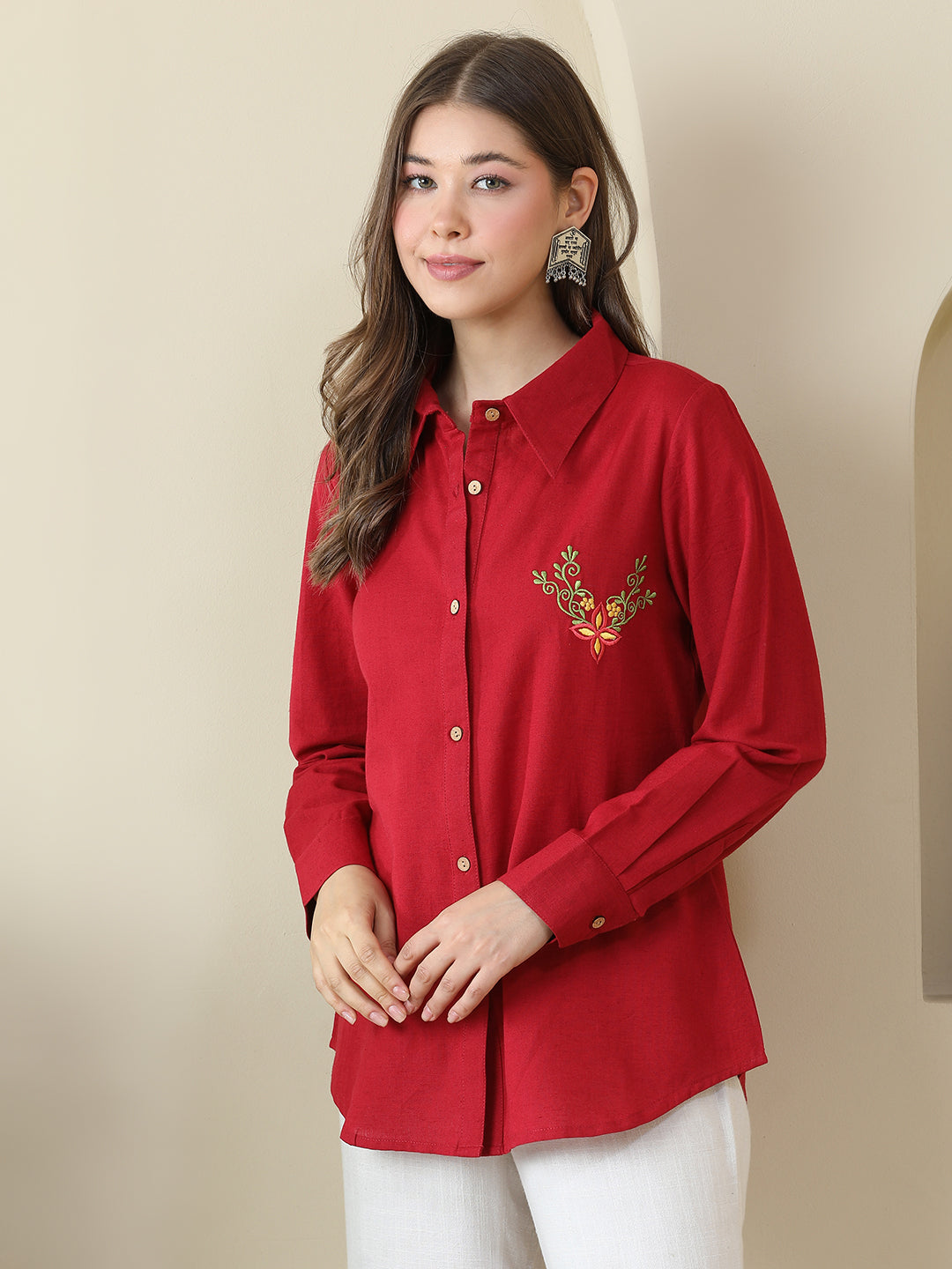 Solid Cotton Linen Shirts