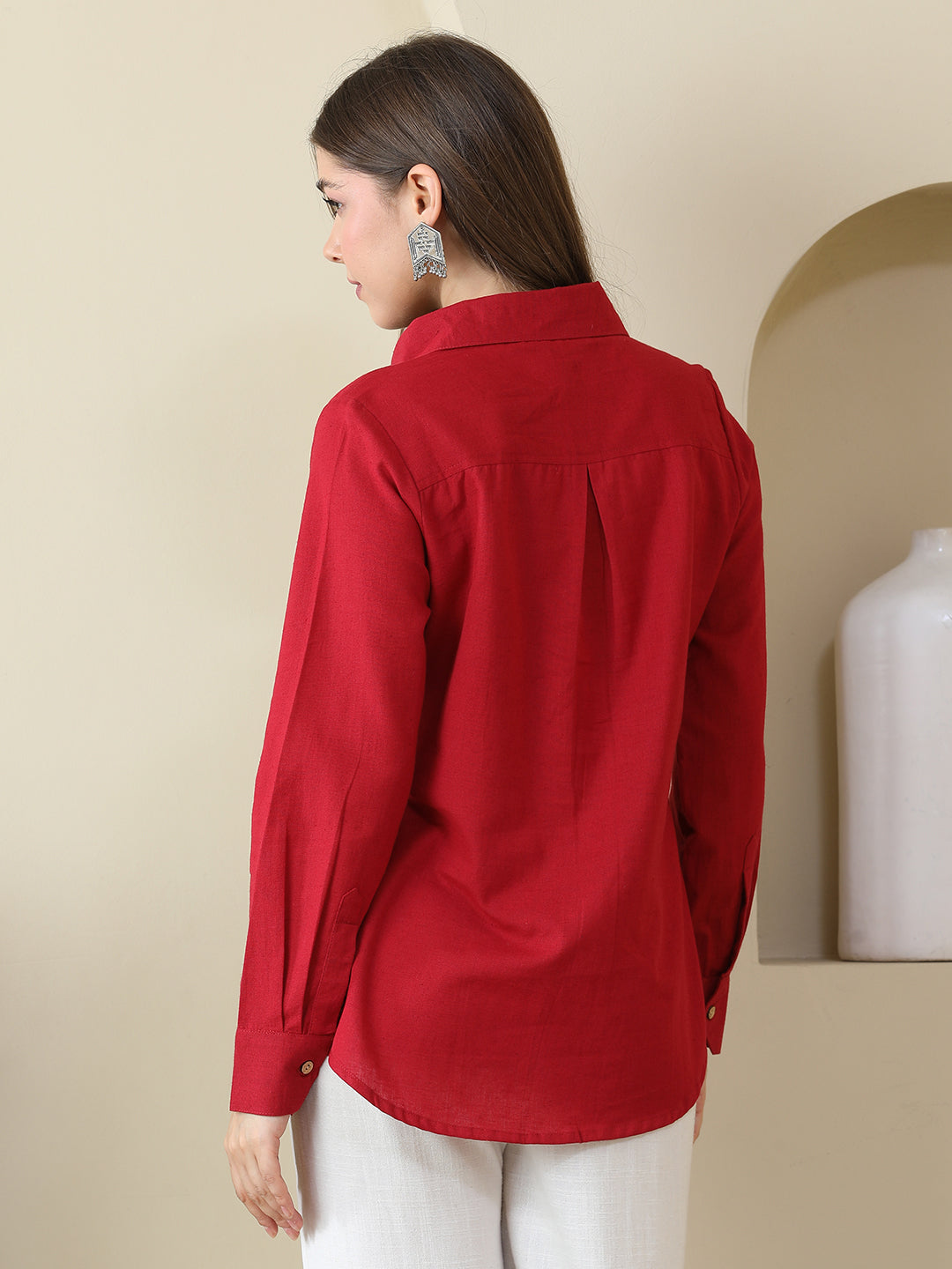 Solid Cotton Linen Shirts