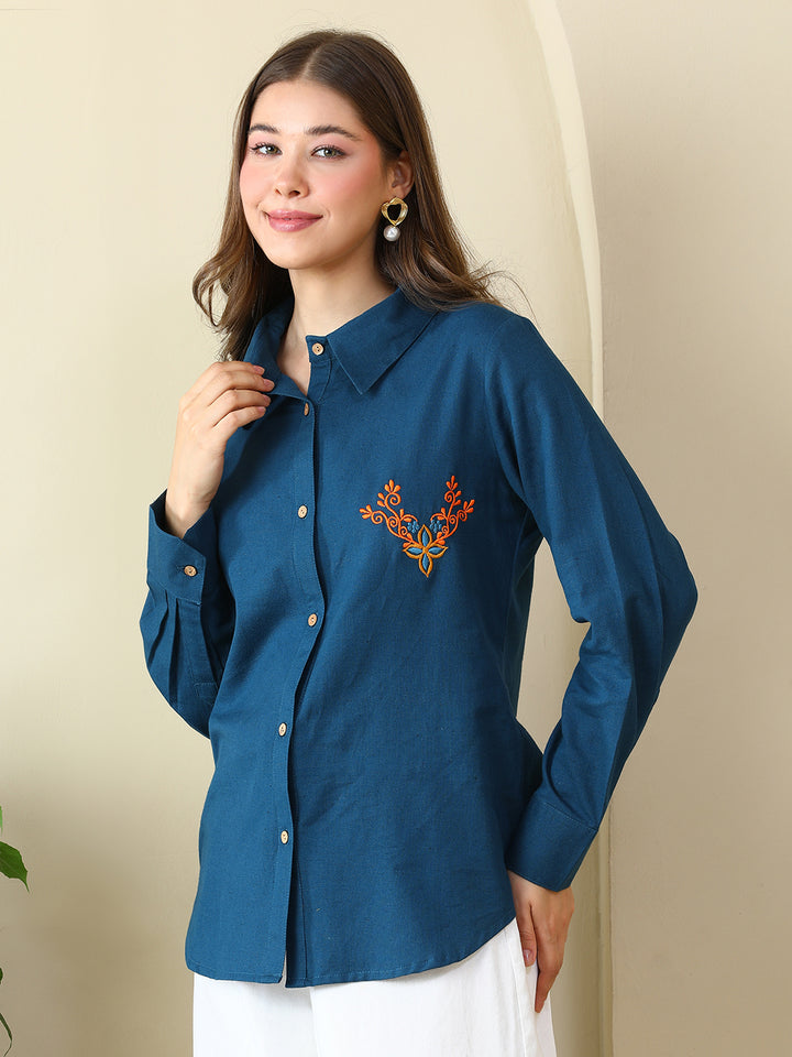 Solid Cotton Linen Shirts