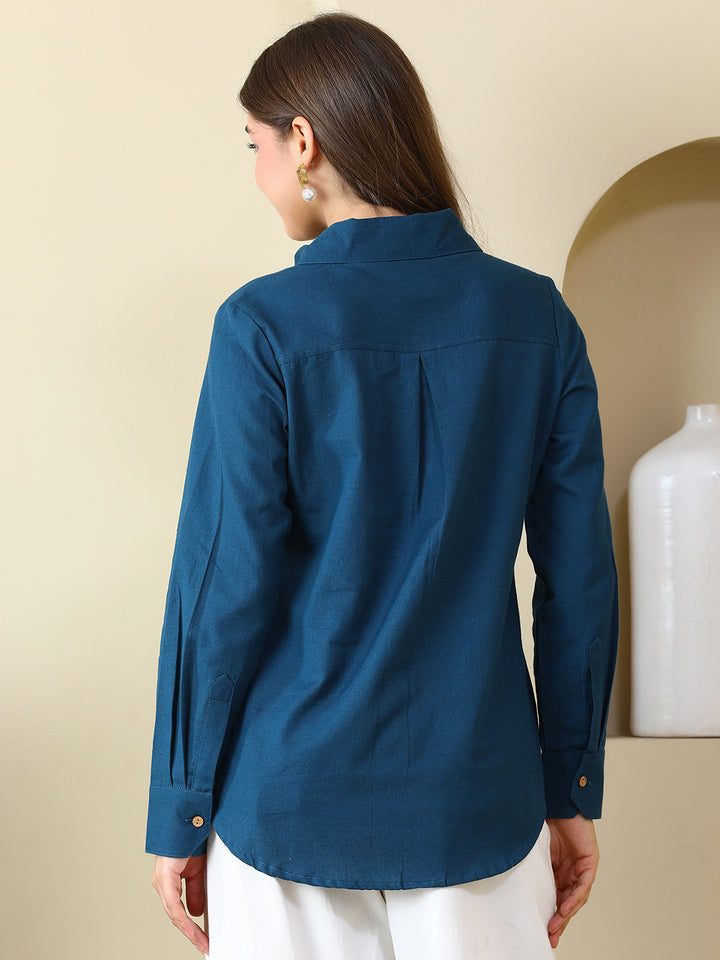 Solid Cotton Linen Shirts
