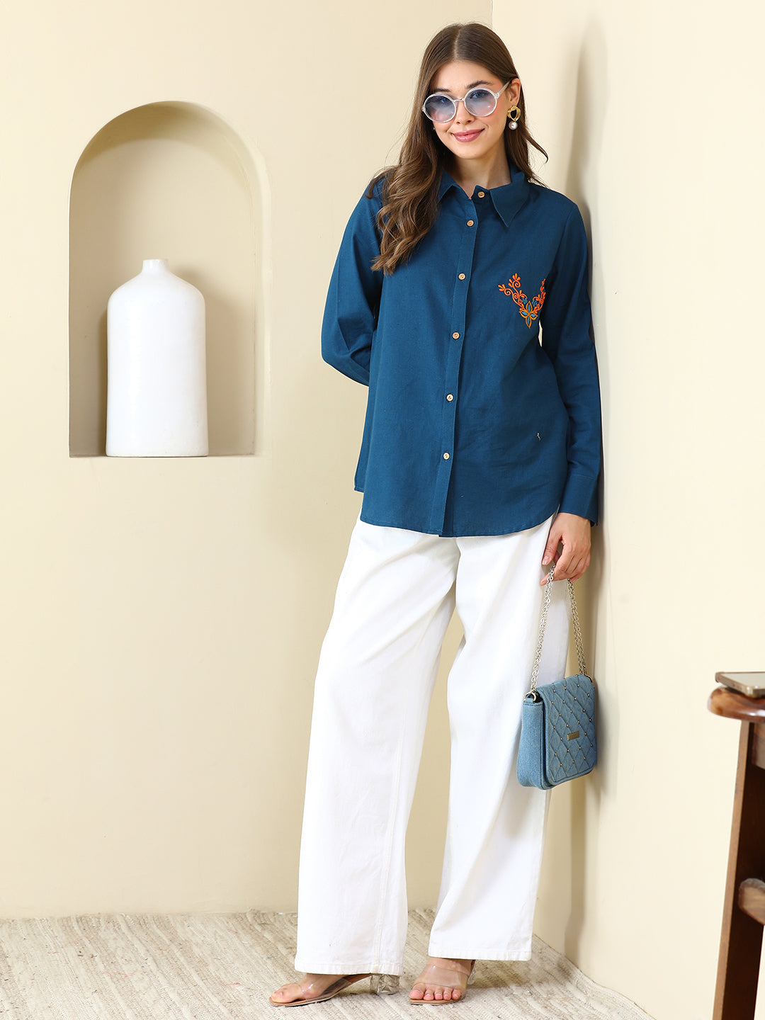 Solid Cotton Linen Shirts