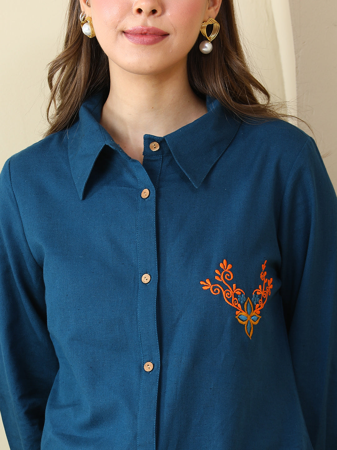 Solid Cotton Linen Shirts