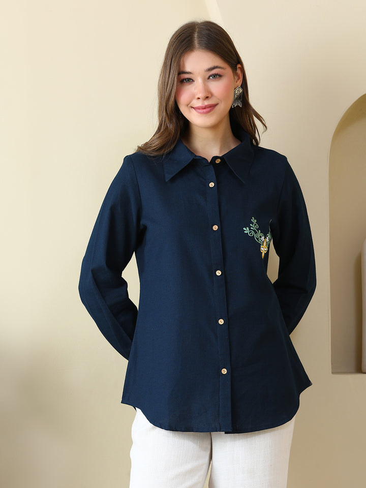 Solid Cotton Linen Shirts
