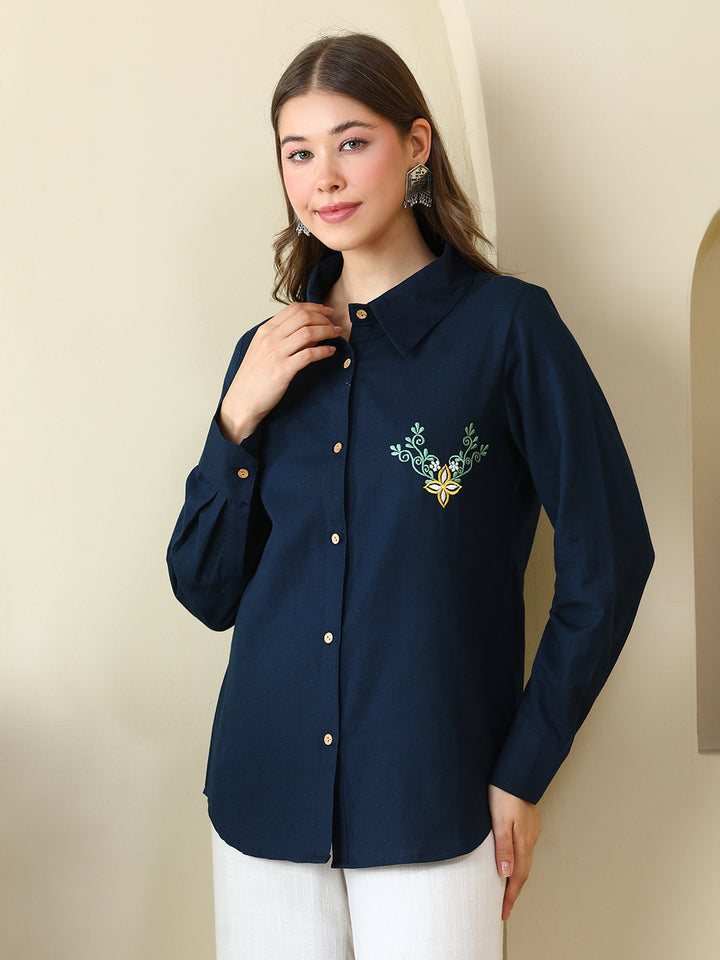 Solid Cotton Linen Shirts