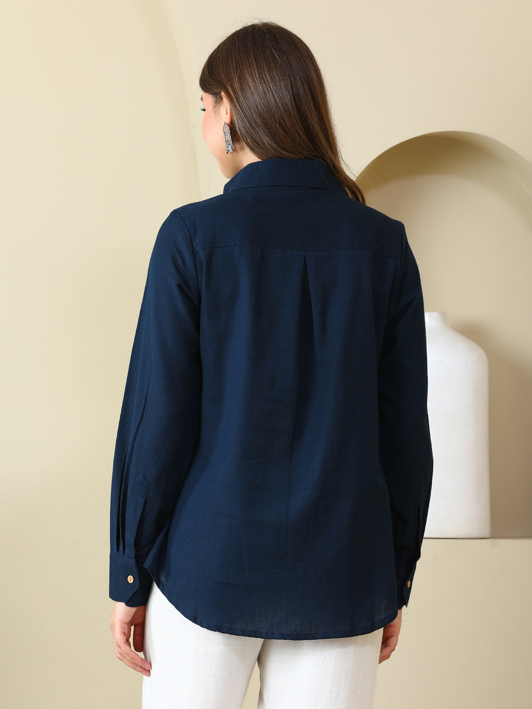 Solid Cotton Linen Shirts