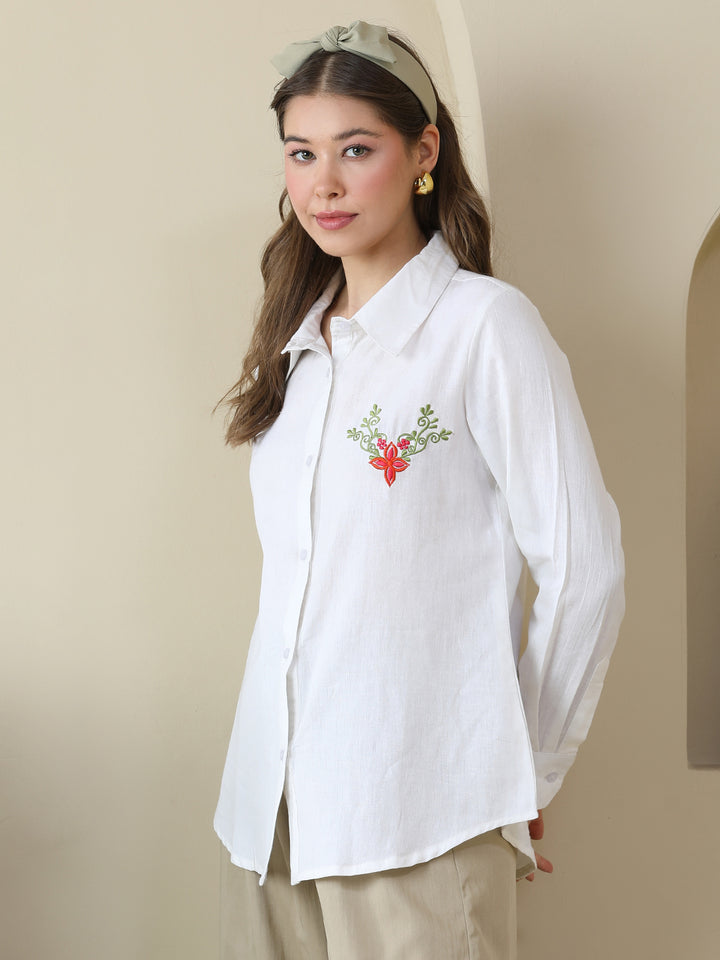 Solid Cotton Linen Shirts