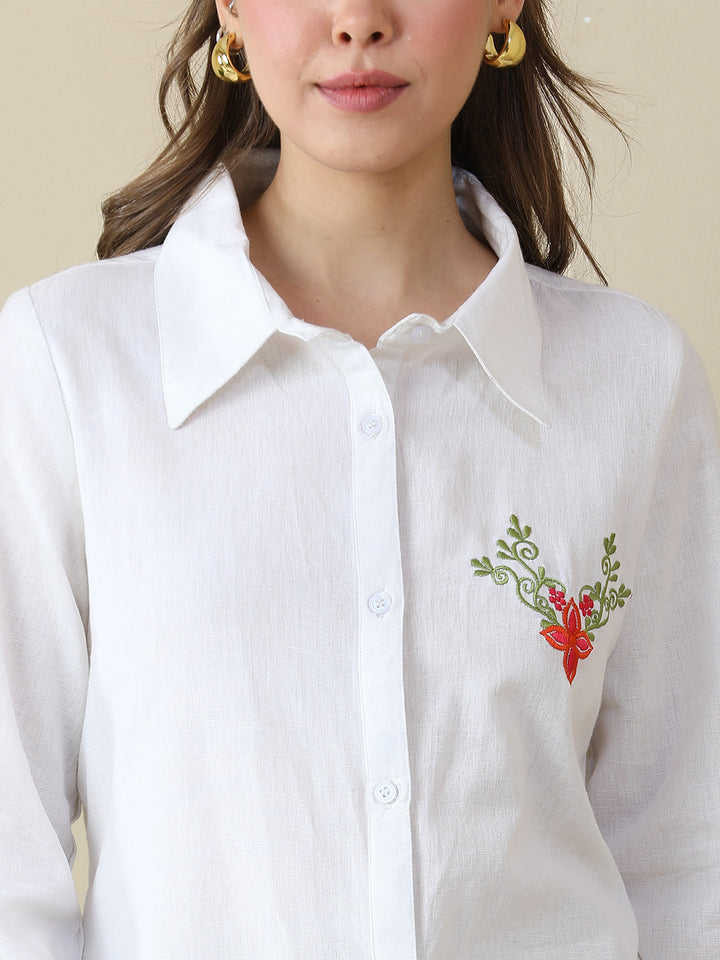 Solid Cotton Linen Shirts