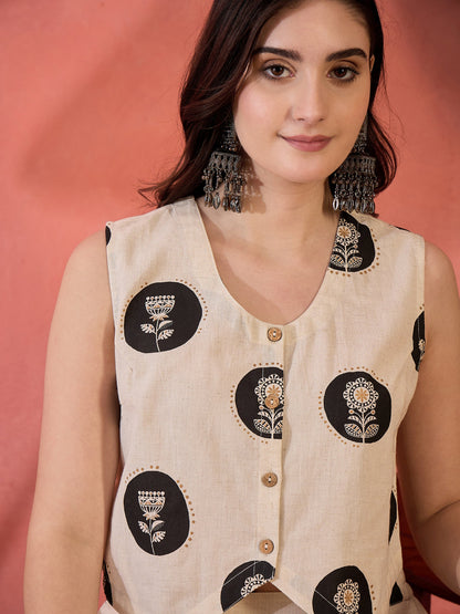 Cotton Flex Botanical Printed Co-Ord Set