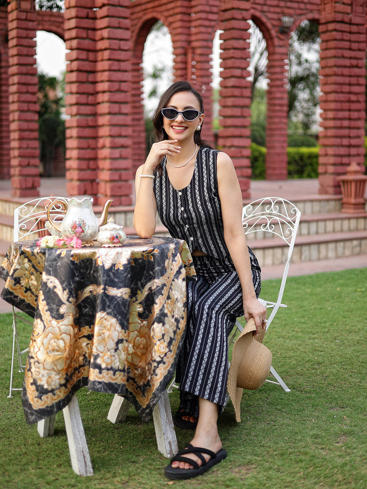 Printed Cotton Blend Co-Ords Set