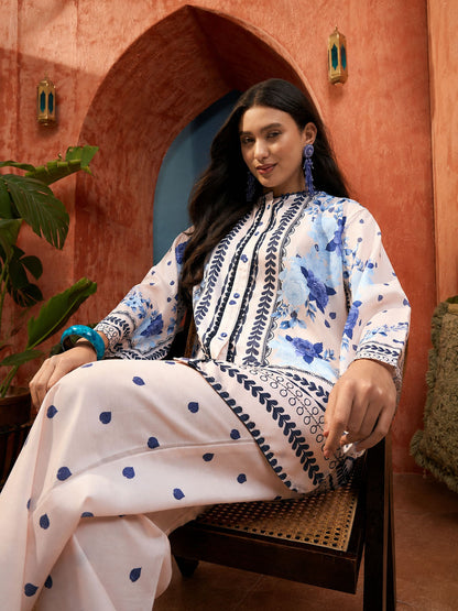 Floral Printed High-Low Rayon Co-Ord Set