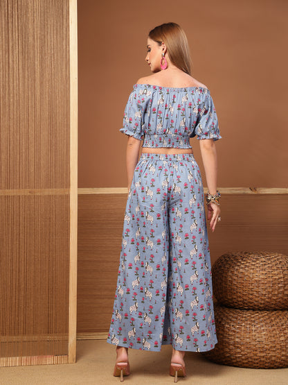 Animal Printed Cotton Co-Ord Set