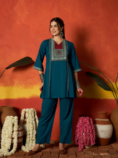 Solid Cotton Co-Ord Set