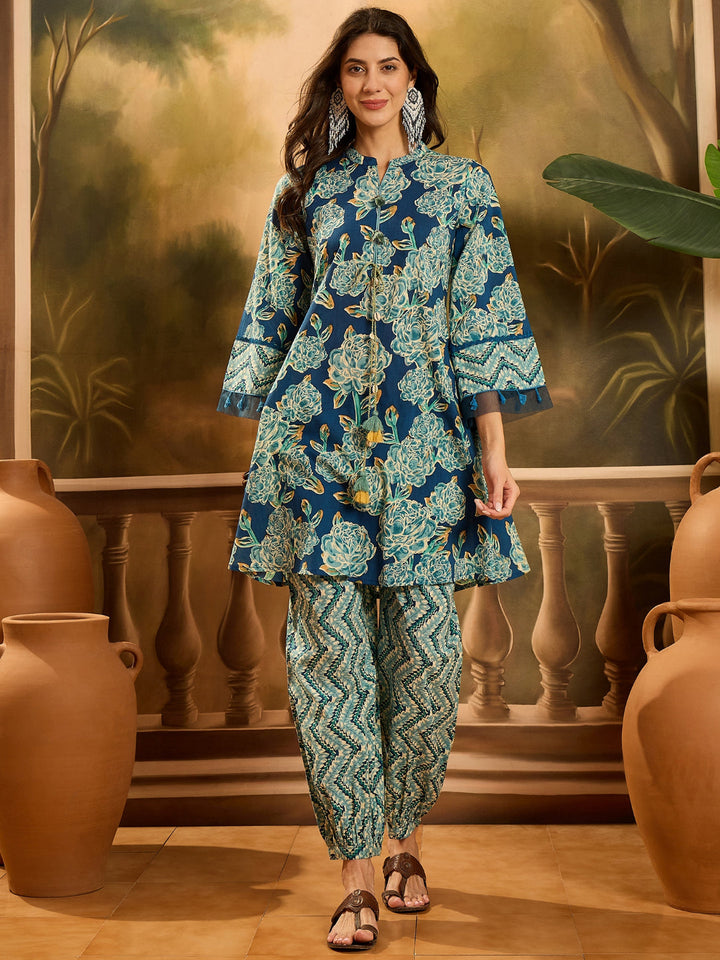 Floral Printed Cotton Co-Ord Set