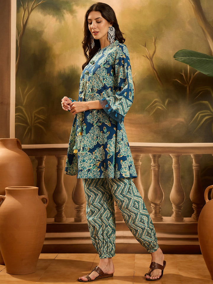 Floral Printed Cotton Co-Ord Set
