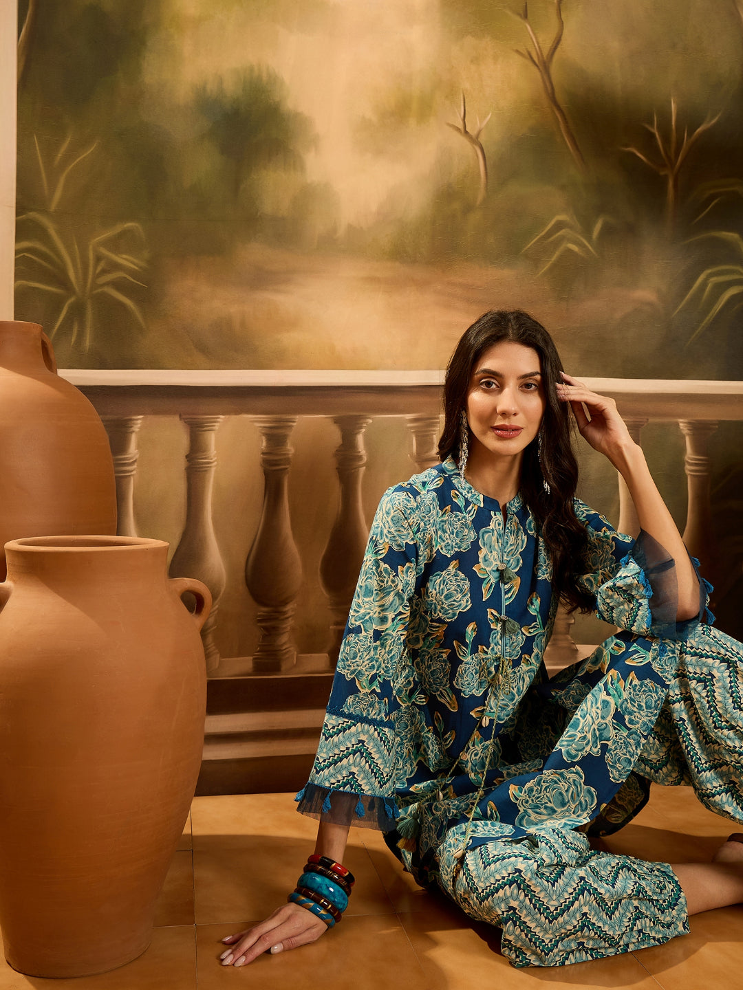 Floral Printed Cotton Co-Ord Set