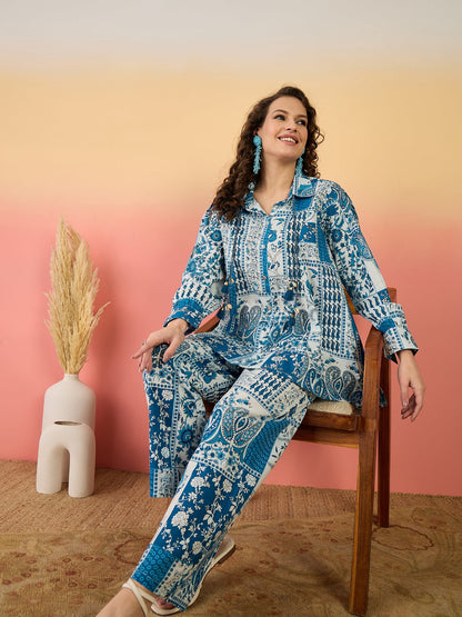 Floral Printed Cotton Co-Ord Set