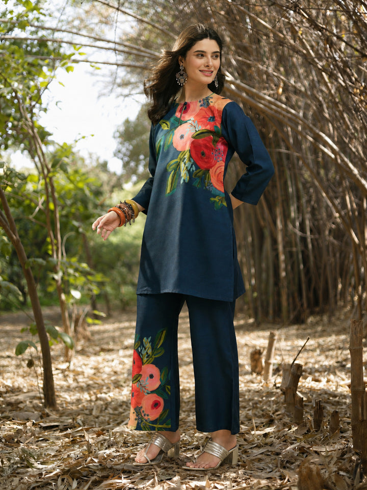 Hand Painted Cotton Flex Straight Co-Ord Set