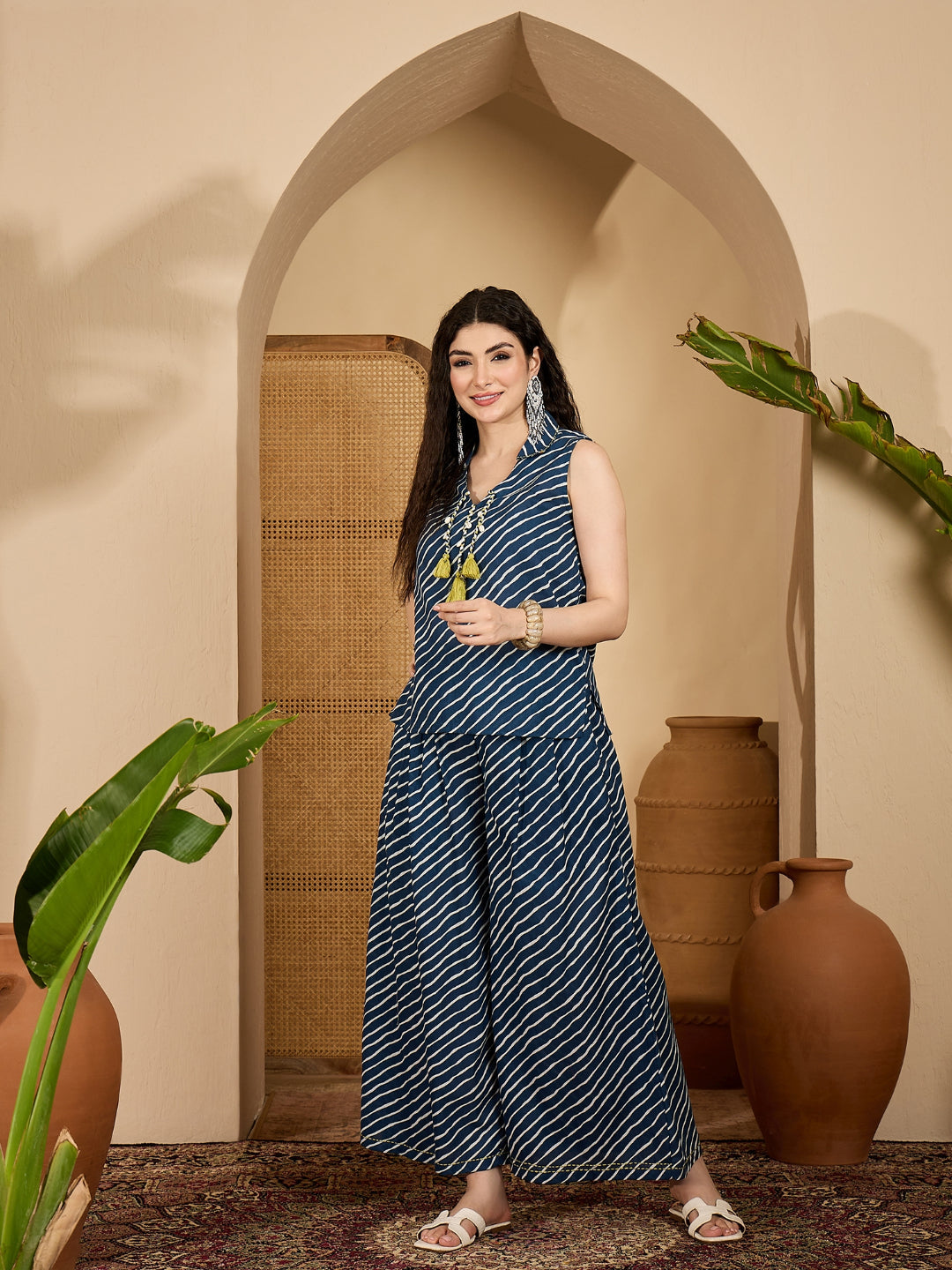 Leheriya Printed Cotton Co-Ord Set