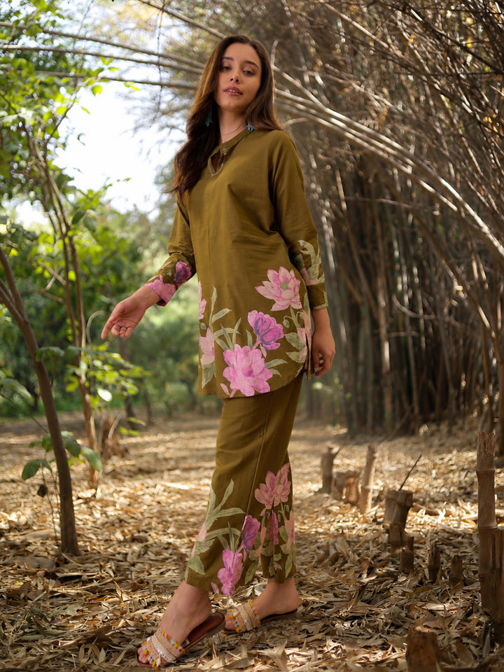 Floral Printed Cotton Co-Ord Set
