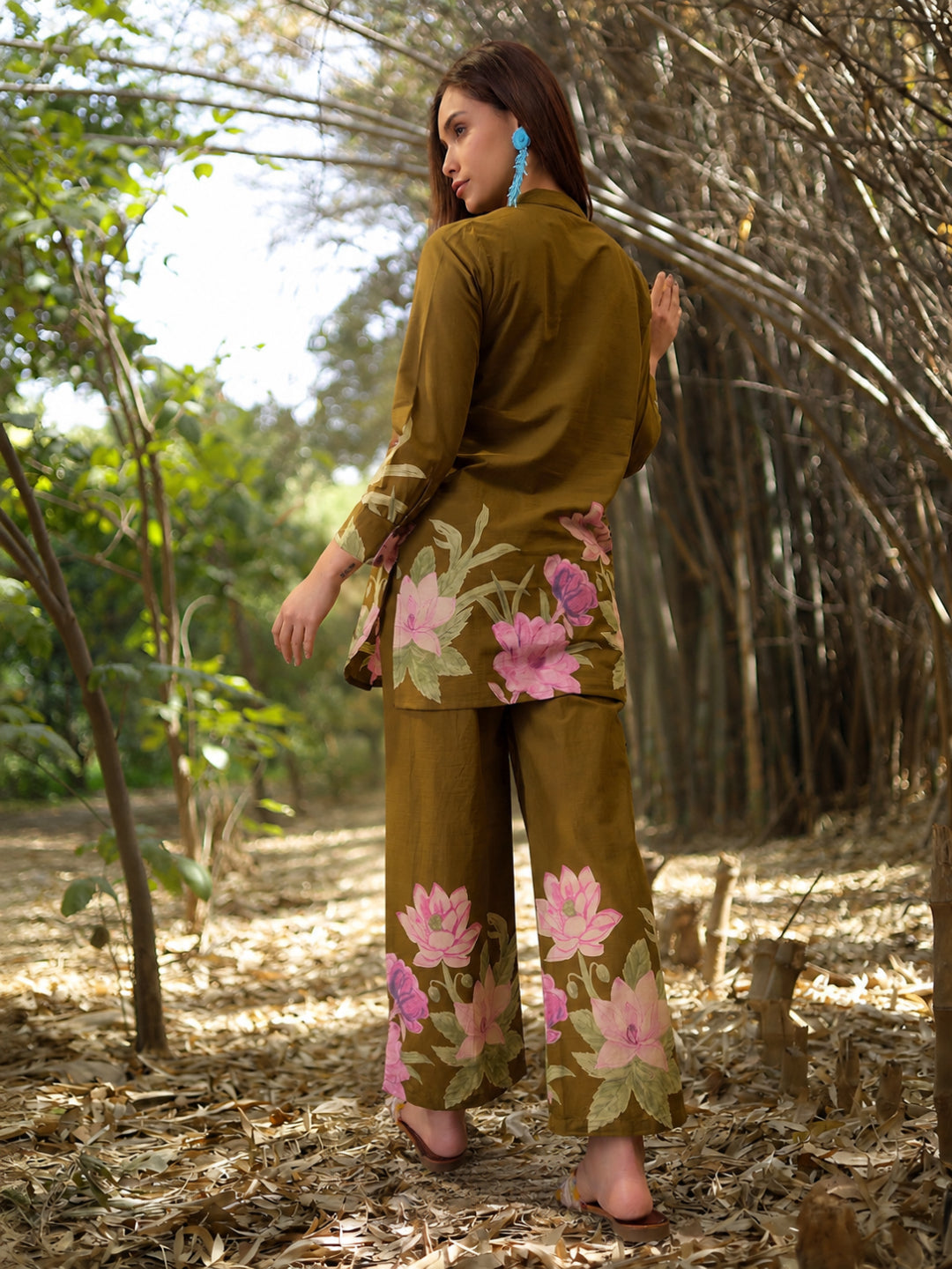 Floral Printed Cotton Co-Ord Set