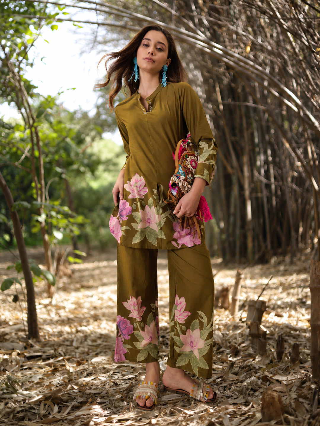 Floral Printed Cotton Co-Ord Set