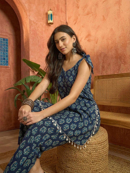 Floral Printed Cotton Co-Ord Set