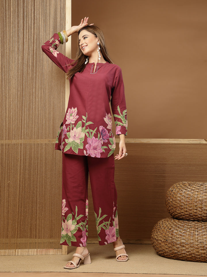 Solid Cotton Co-Ord Set
