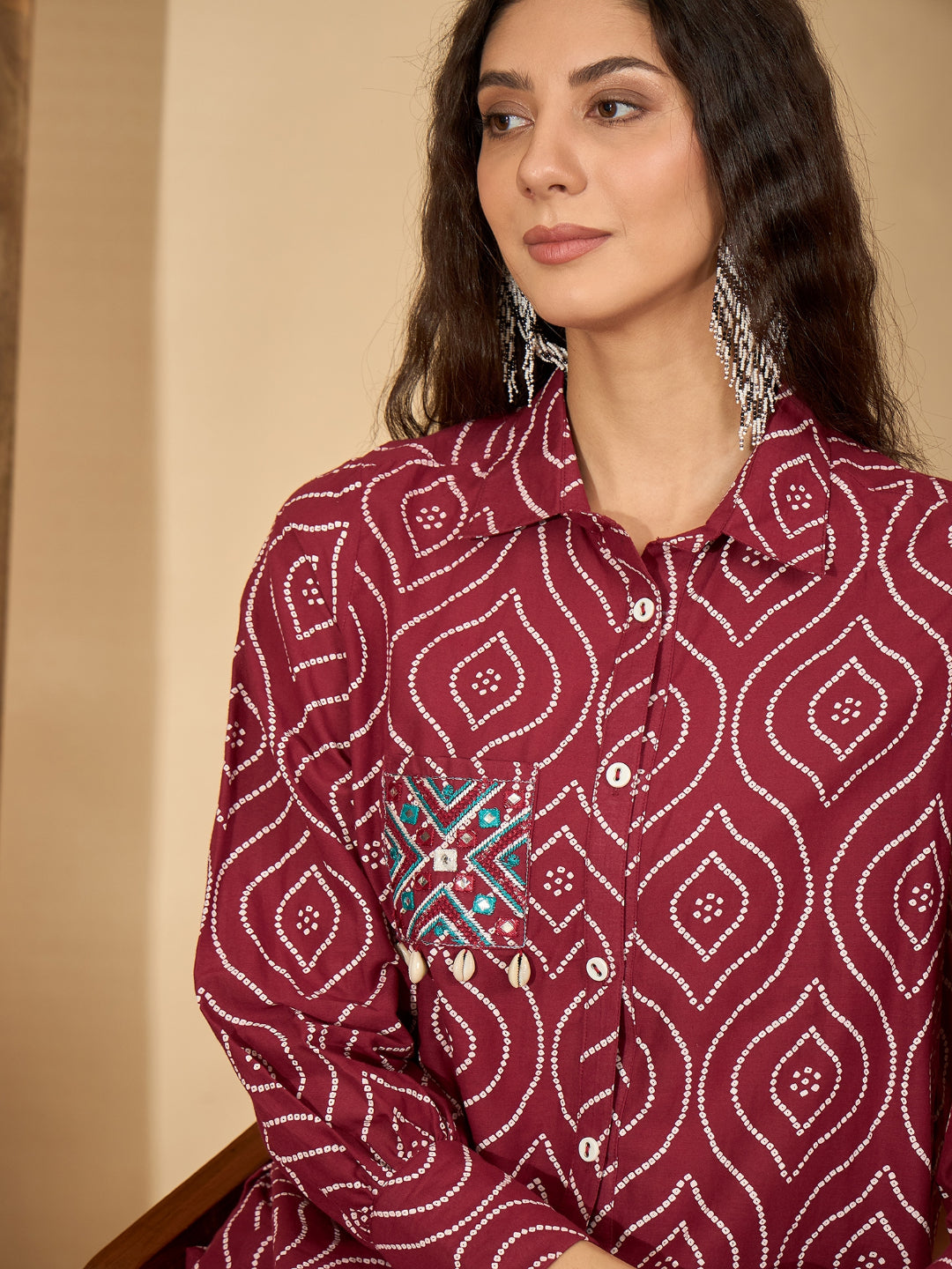 Bandhej Printed Cotton Co-Ord Set