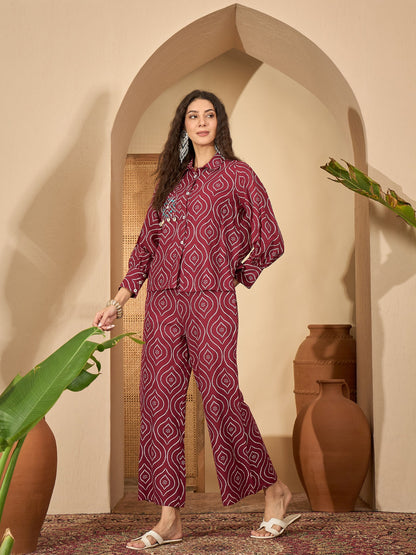 Bandhej Printed Cotton Co-Ord Set