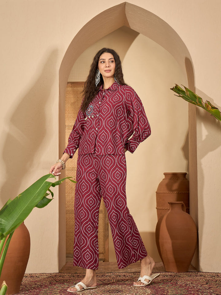 Bandhej Printed Cotton Co-Ord Set