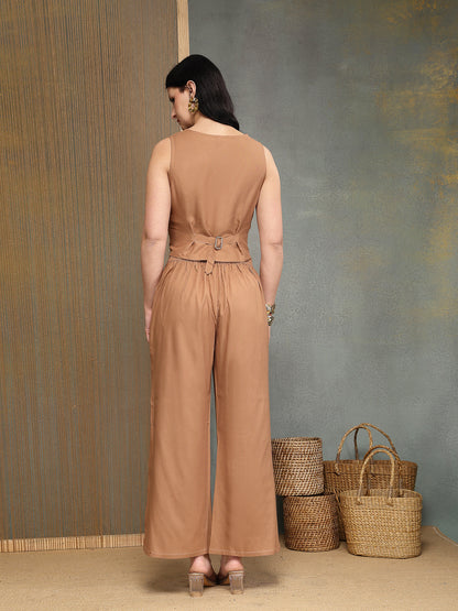 Solid & Embroidered Rayon Co-Ords Set