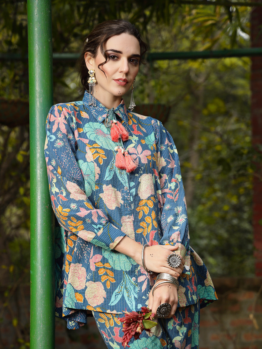 Multicolor Floral Printed Cotton Co-ord Set