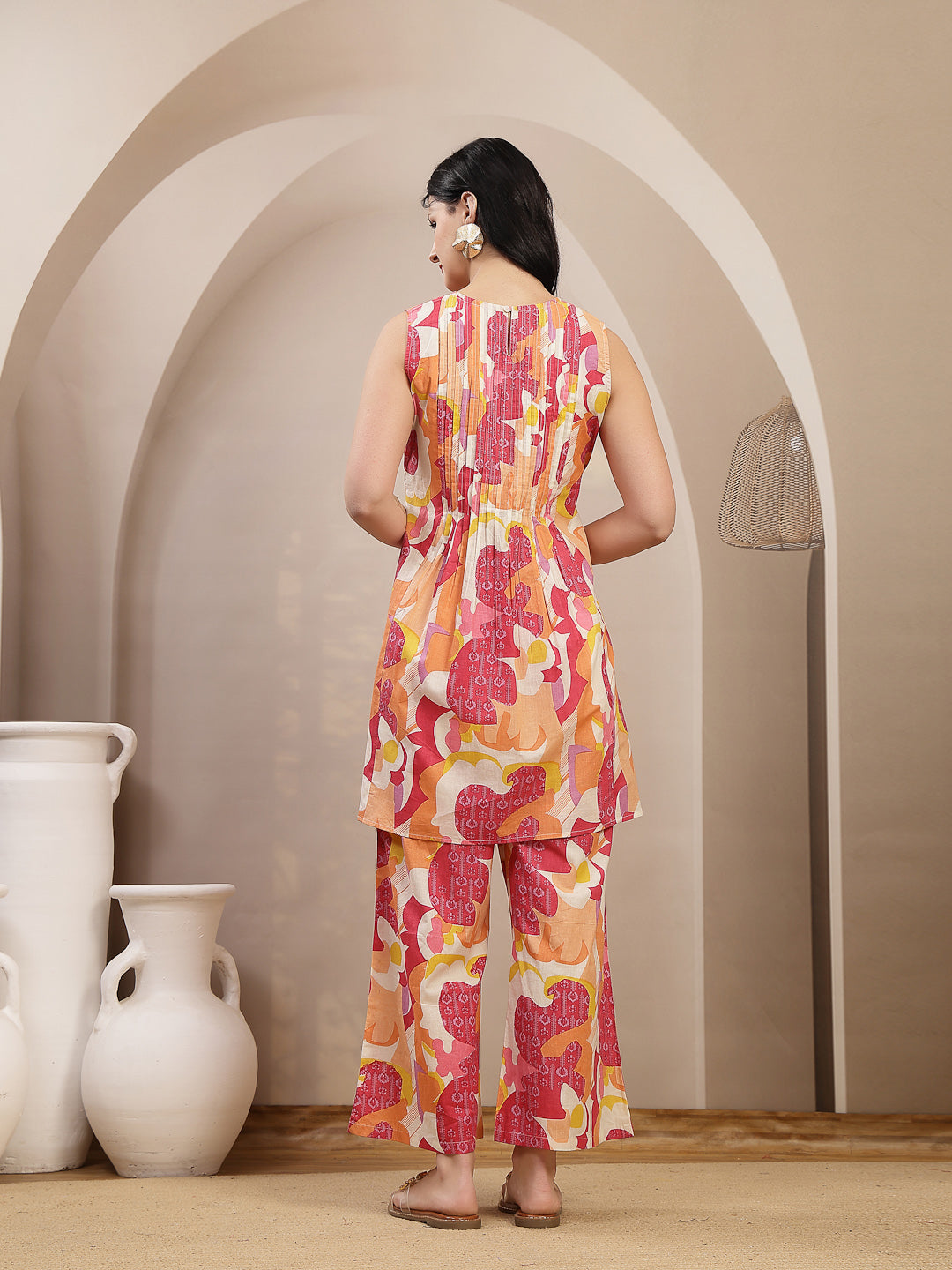 Abstract Printed Cotton Co-Ord Set