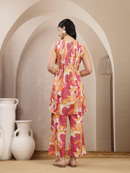 Abstract Printed Cotton Co-Ord Set