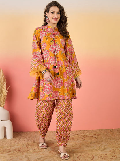 Floral Printed Cotton Co-Ord Set