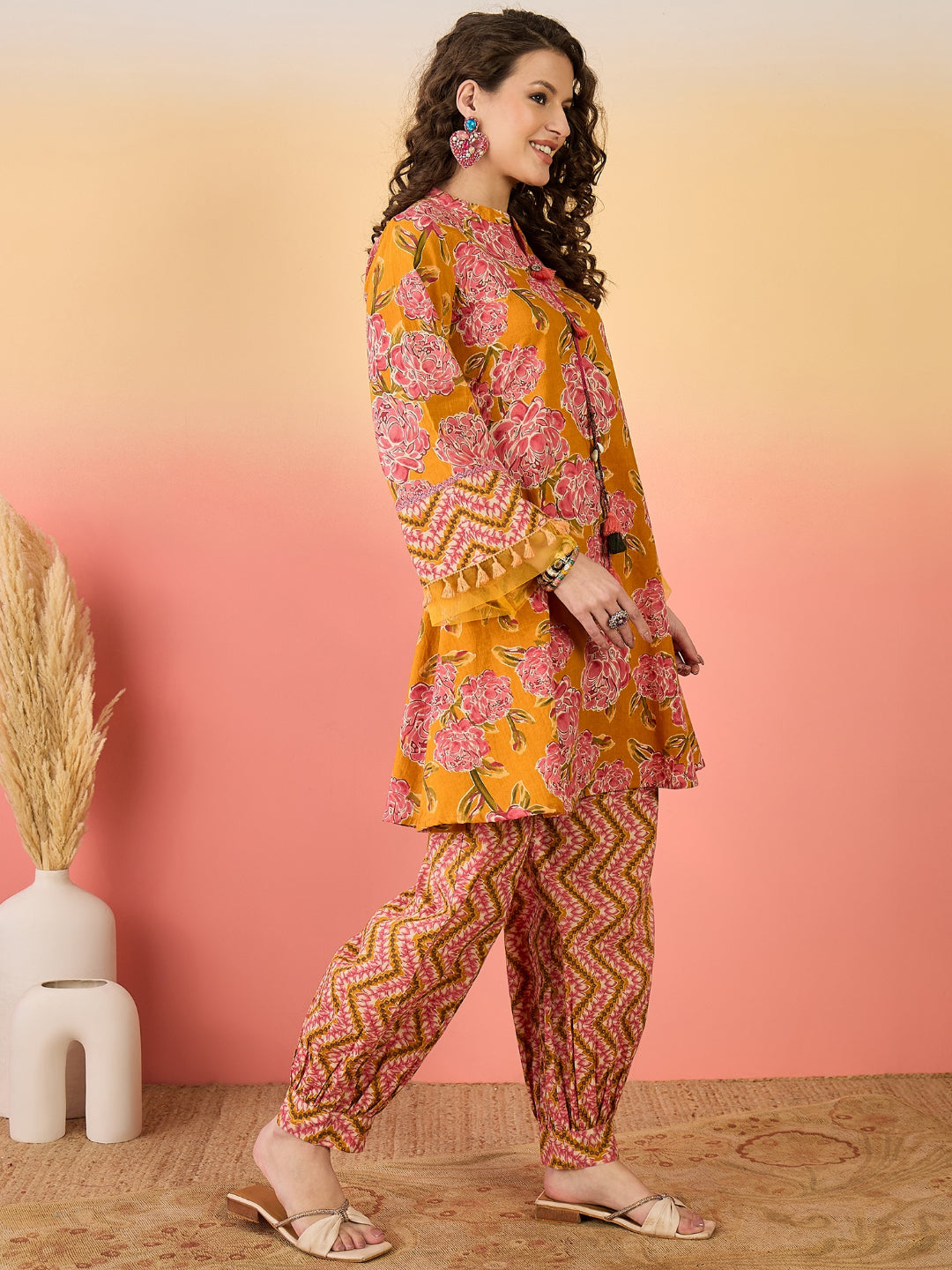 Floral Printed Cotton Co-Ord Set