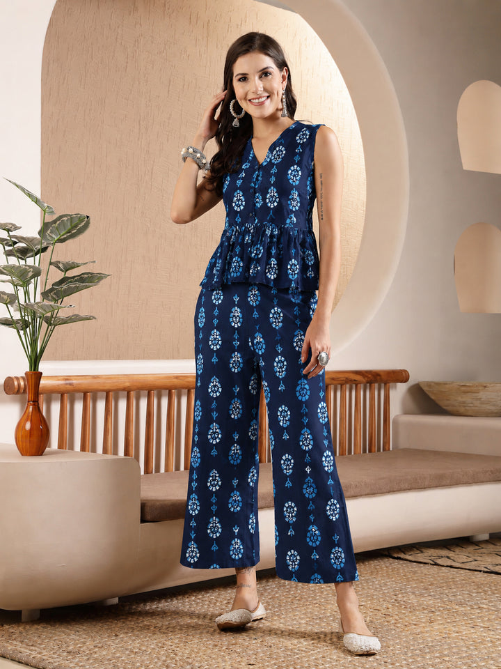 Ethnic Motif Printed Rayon Co-Ord Set