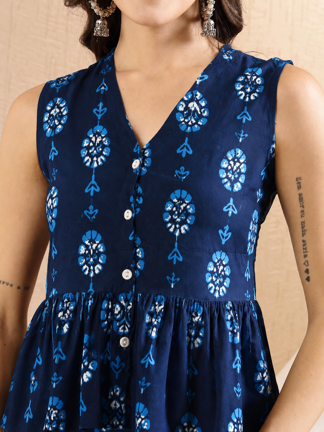 Ethnic Motif Printed Rayon Co-Ord Set