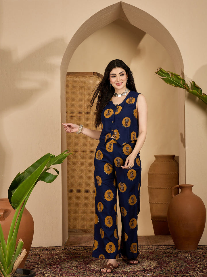 Botanical Printed Cotton Flex Co-Ord Set