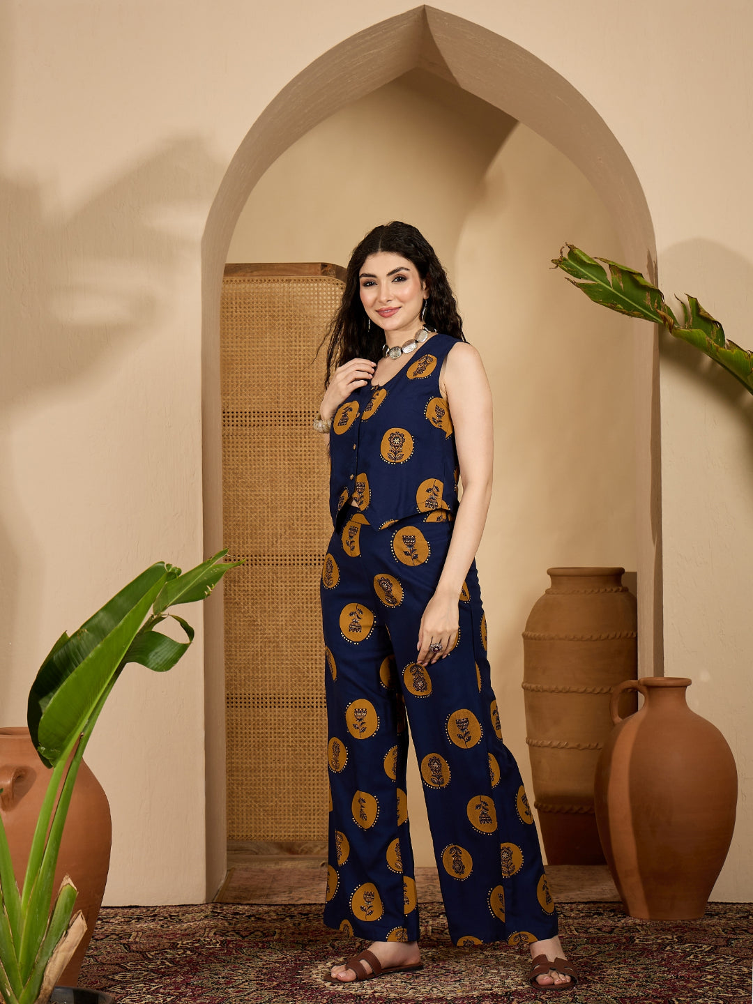 Botanical Printed Cotton Flex Co-Ord Set