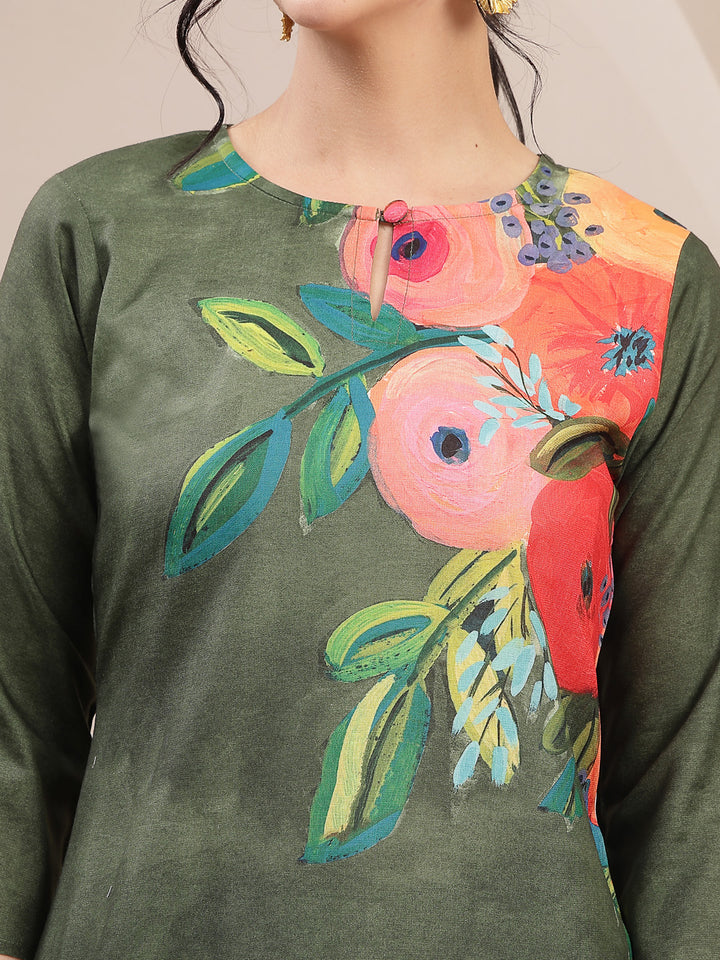 Hand Painted Cotton Flex Straight Co-Ord Set