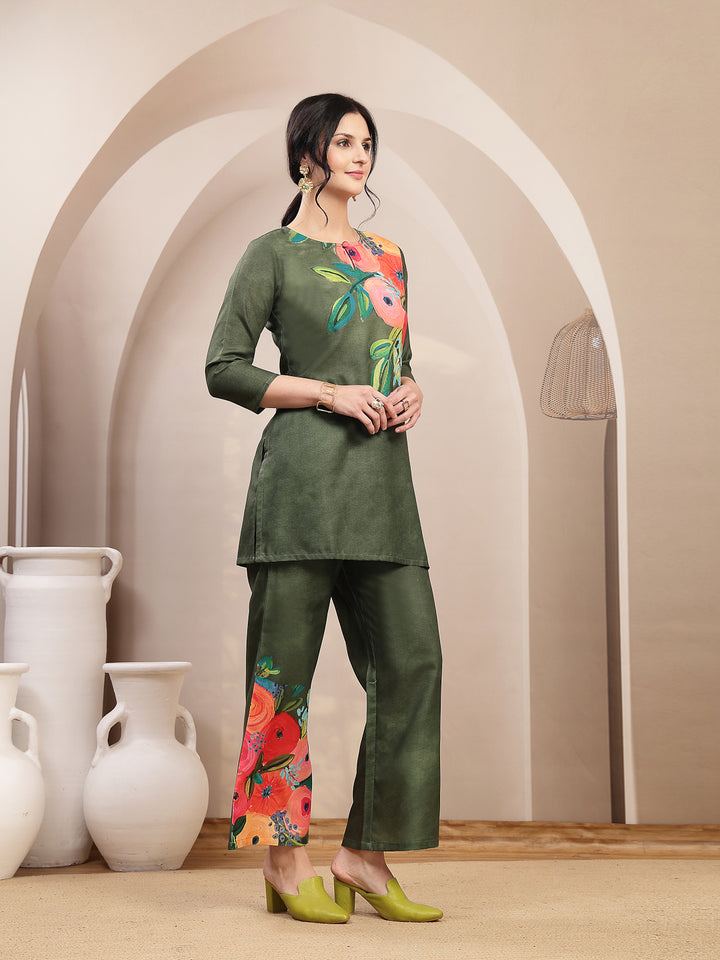 Hand Painted Cotton Flex Straight Co-Ord Set