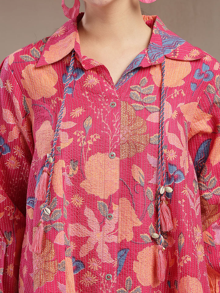 Floral Printed Cotton Co-Ord Set