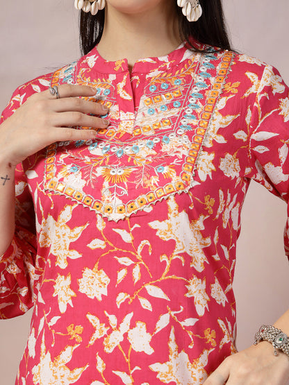 Printed & Embroidered Cotton Co-Ord Set (Pre-Order)