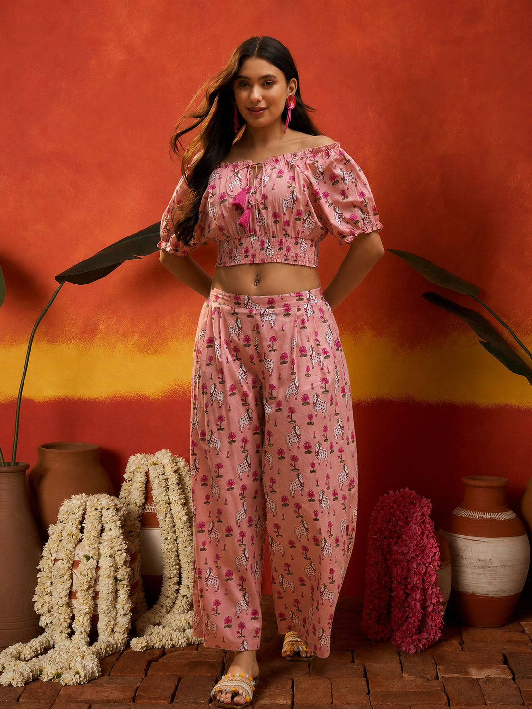 Animal Printed Cotton Co-Ord Set