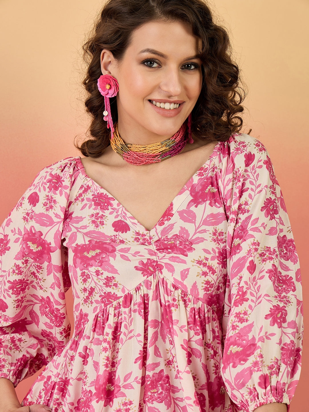 Pink Floral Printed Rayon Co-Ord Set (Pre-Order)