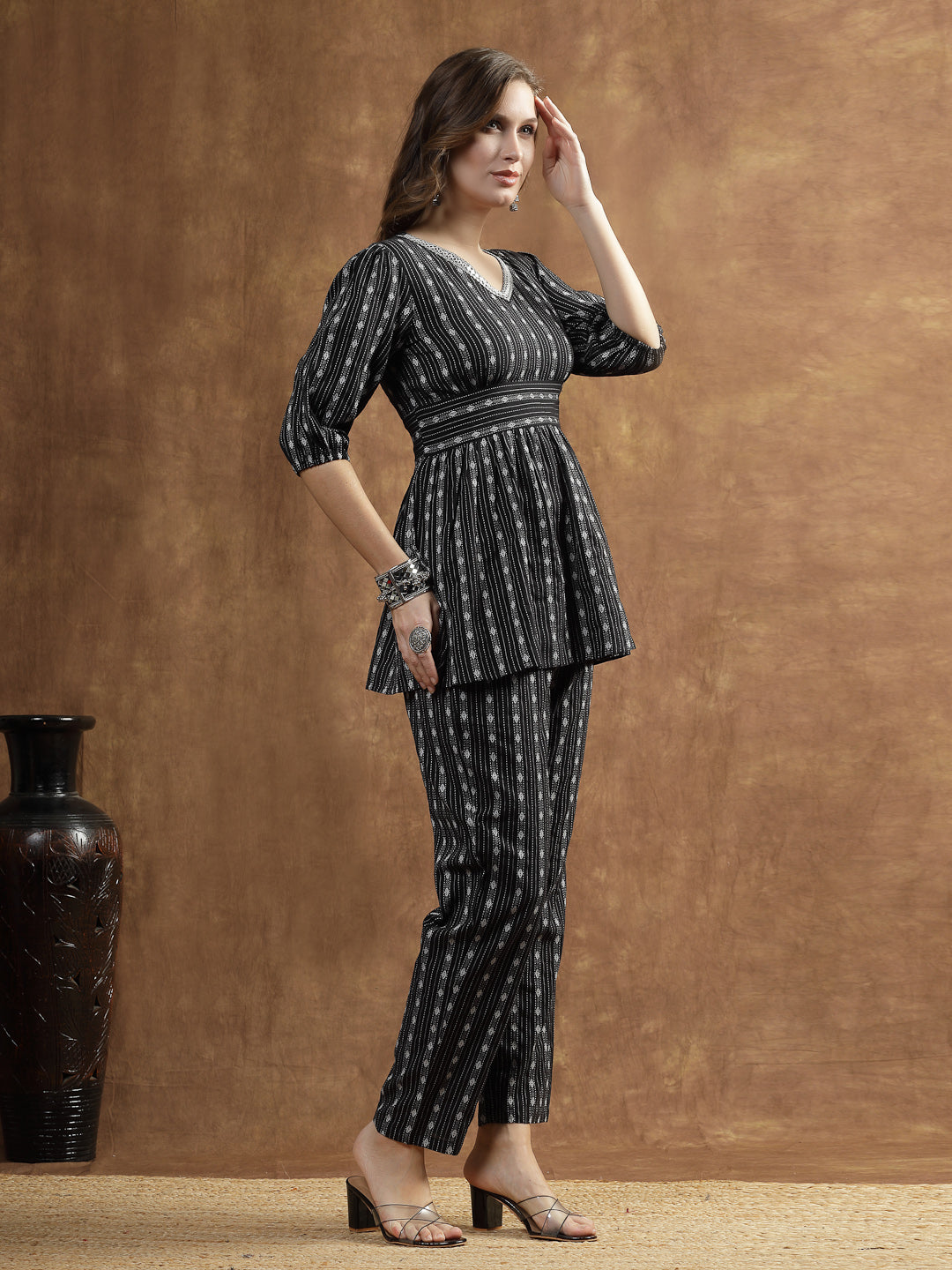 Woven Design Cotton Co-Ord Set